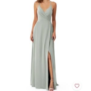 Size A8. Silver. Azazie Davis gown.